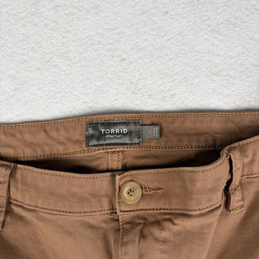 Torrid Feel The Fit Pants Women’s 16 Brown Mid Rise Slim Stretch Casual - Picture 4 of 9